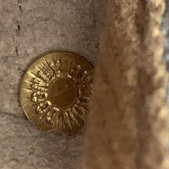 Dooney & Bourke Vintage Small Equestrian Tack Bag White AWL British Tan Trim - Picture 11 of 15